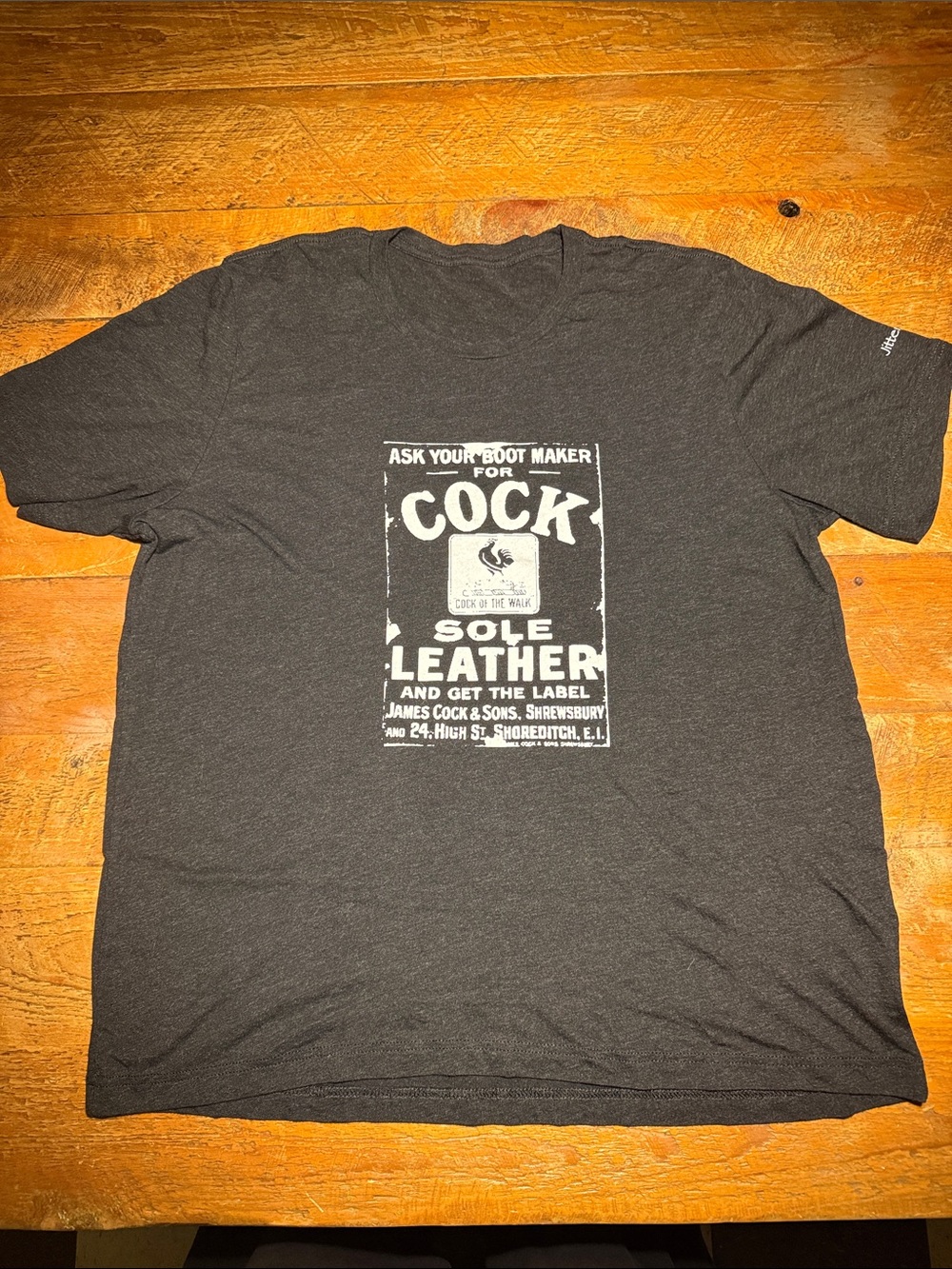 Jitterbug Boy - C*ck Sole Leather Graphic Tee - Black